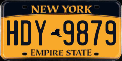 NY license plate HDY9879