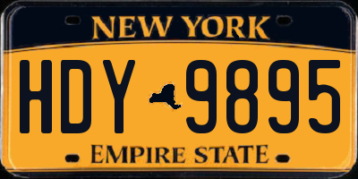 NY license plate HDY9895