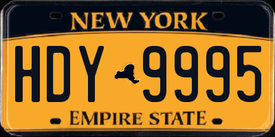 NY license plate HDY9995