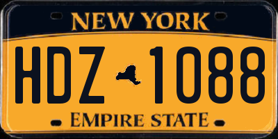 NY license plate HDZ1088