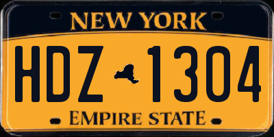 NY license plate HDZ1304