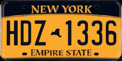 NY license plate HDZ1336