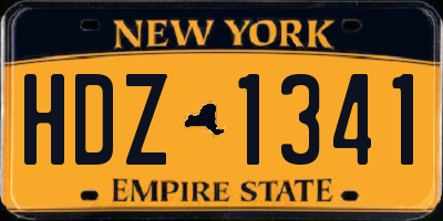 NY license plate HDZ1341