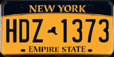 NY license plate HDZ1373