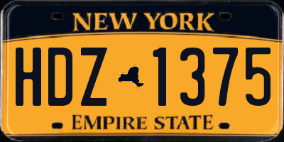 NY license plate HDZ1375