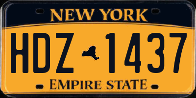 NY license plate HDZ1437