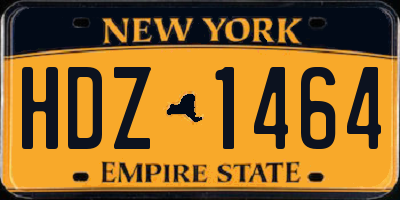 NY license plate HDZ1464