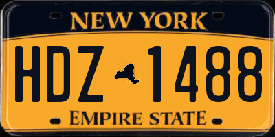 NY license plate HDZ1488