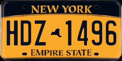 NY license plate HDZ1496