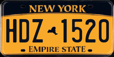 NY license plate HDZ1520