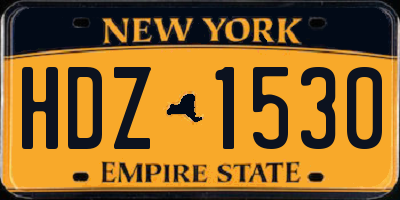 NY license plate HDZ1530