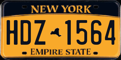 NY license plate HDZ1564