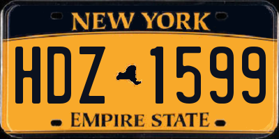 NY license plate HDZ1599