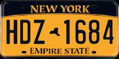 NY license plate HDZ1684