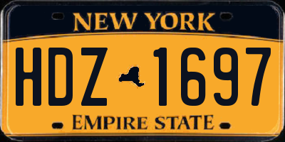 NY license plate HDZ1697