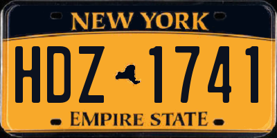 NY license plate HDZ1741