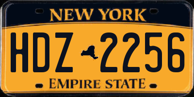 NY license plate HDZ2256