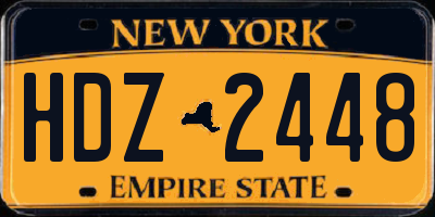 NY license plate HDZ2448