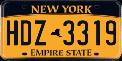 NY license plate HDZ3319