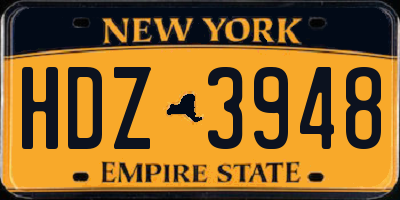 NY license plate HDZ3948