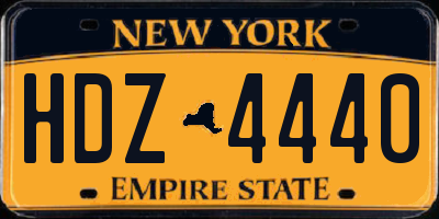 NY license plate HDZ4440