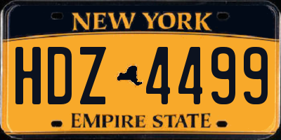 NY license plate HDZ4499