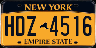 NY license plate HDZ4516