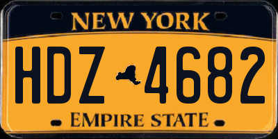 NY license plate HDZ4682