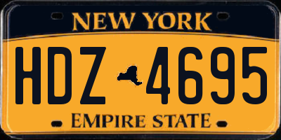 NY license plate HDZ4695