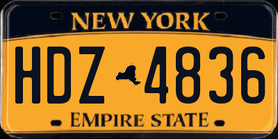 NY license plate HDZ4836