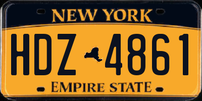 NY license plate HDZ4861