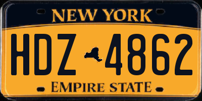 NY license plate HDZ4862