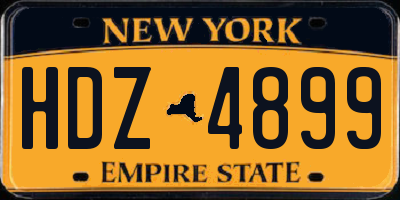NY license plate HDZ4899
