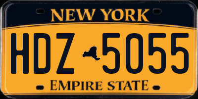NY license plate HDZ5055