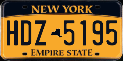 NY license plate HDZ5195