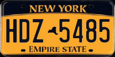 NY license plate HDZ5485