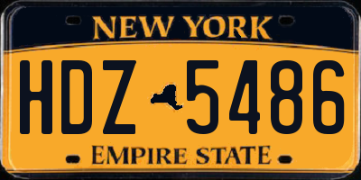 NY license plate HDZ5486
