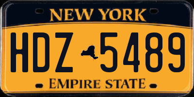 NY license plate HDZ5489