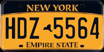 NY license plate HDZ5564