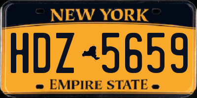 NY license plate HDZ5659