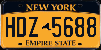 NY license plate HDZ5688