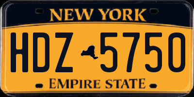 NY license plate HDZ5750