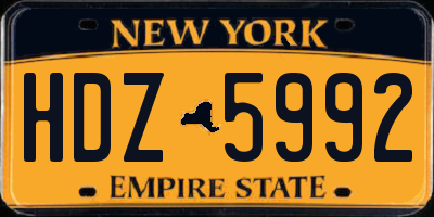 NY license plate HDZ5992