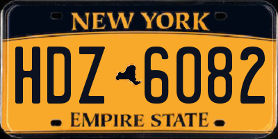 NY license plate HDZ6082
