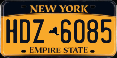 NY license plate HDZ6085