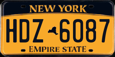 NY license plate HDZ6087