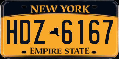 NY license plate HDZ6167