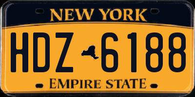 NY license plate HDZ6188