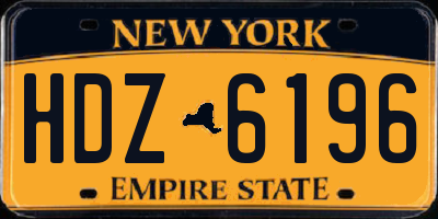 NY license plate HDZ6196