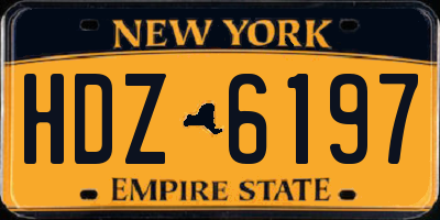 NY license plate HDZ6197